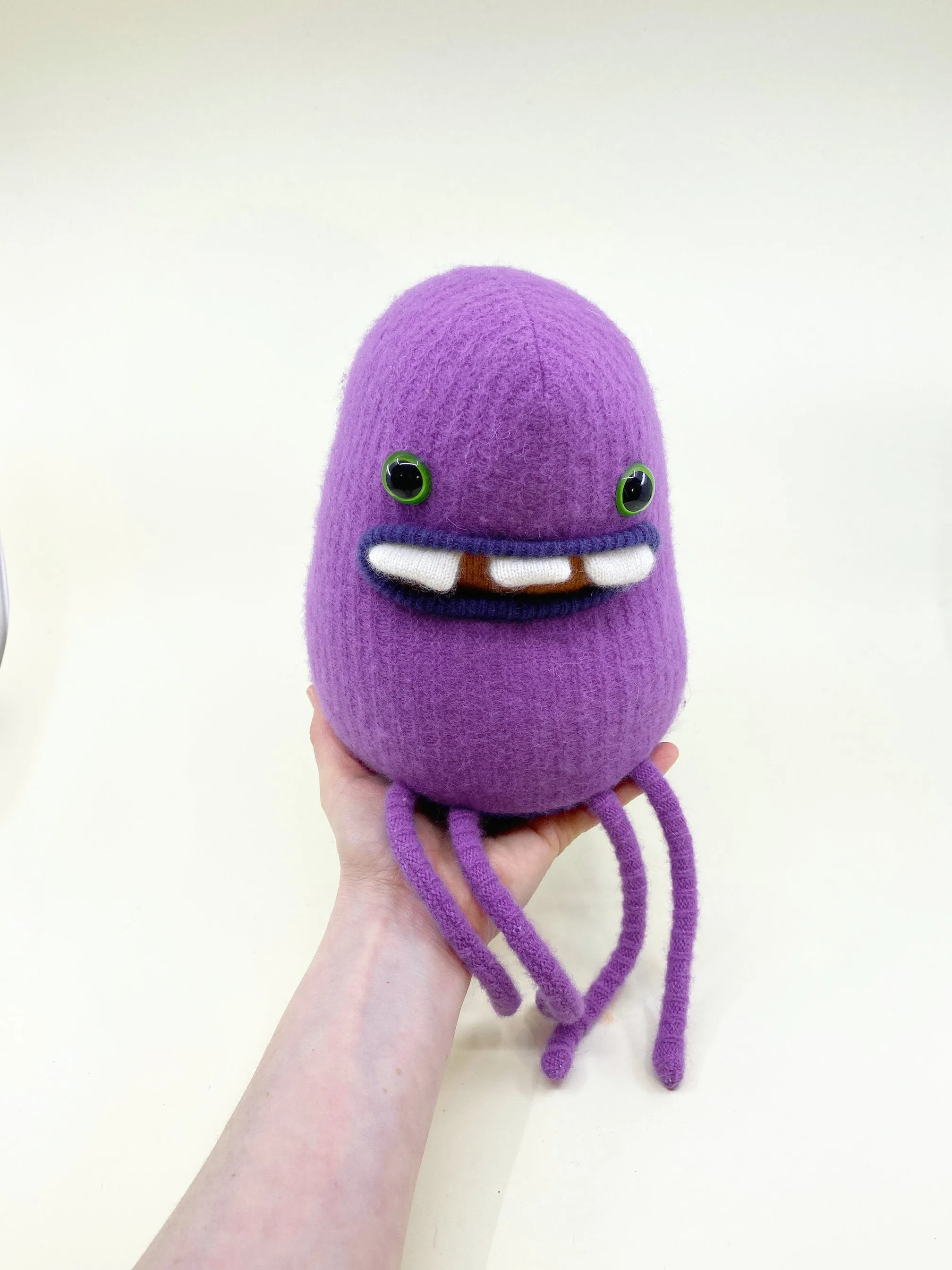 Allan the purple plush friendly monster