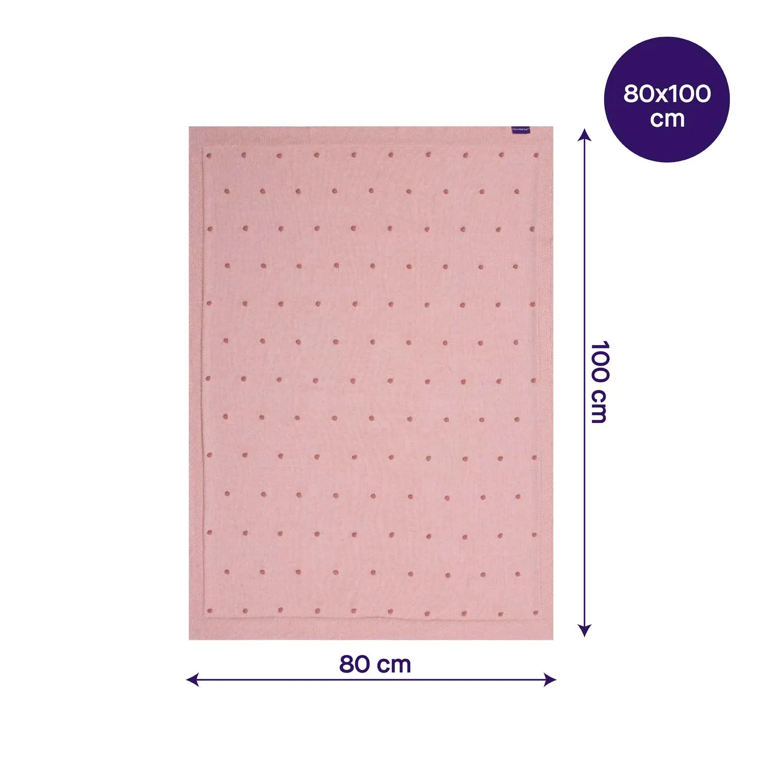 Clevamama Knitted Pom Pom Baby Blanket