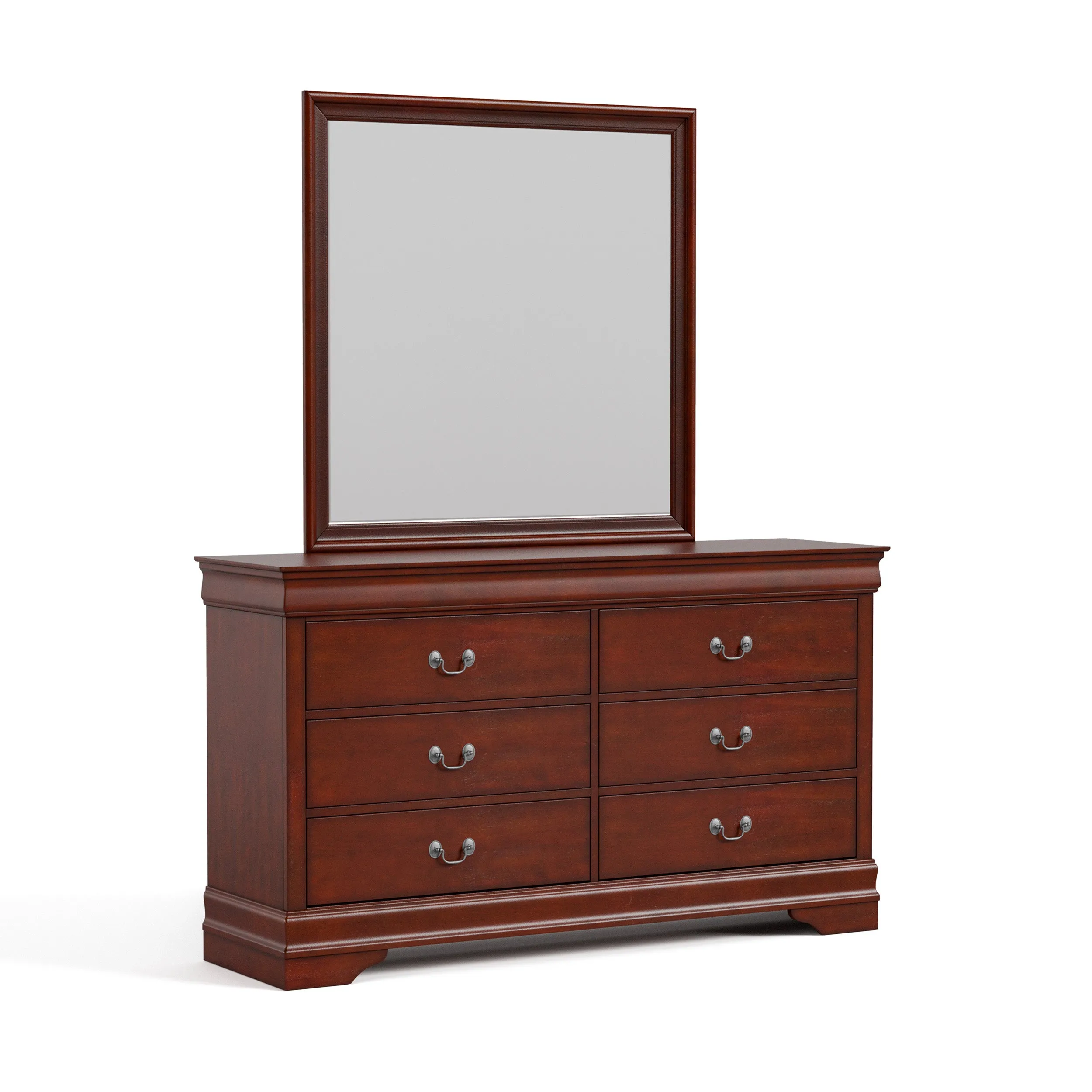 Devi Traditional Solid Wood 4-Piece Bedroom Set