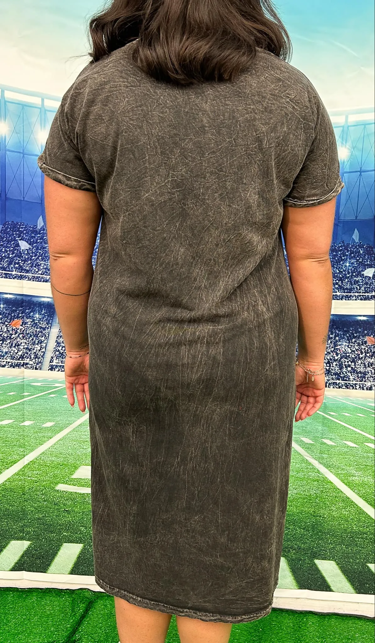 Georgia Washed Maxi Dress | Charcoal