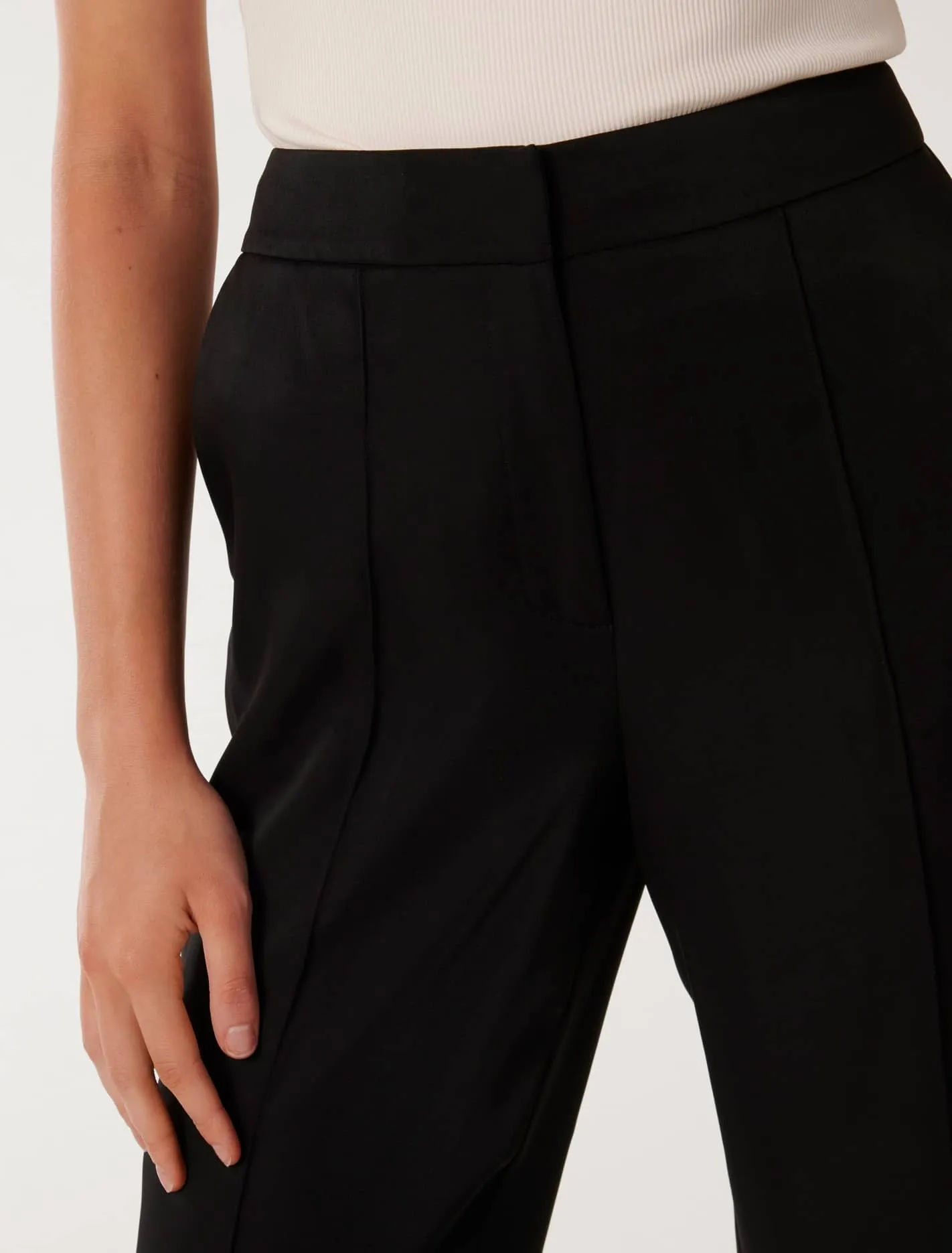 Jenna Split Hem Straight Leg Pants