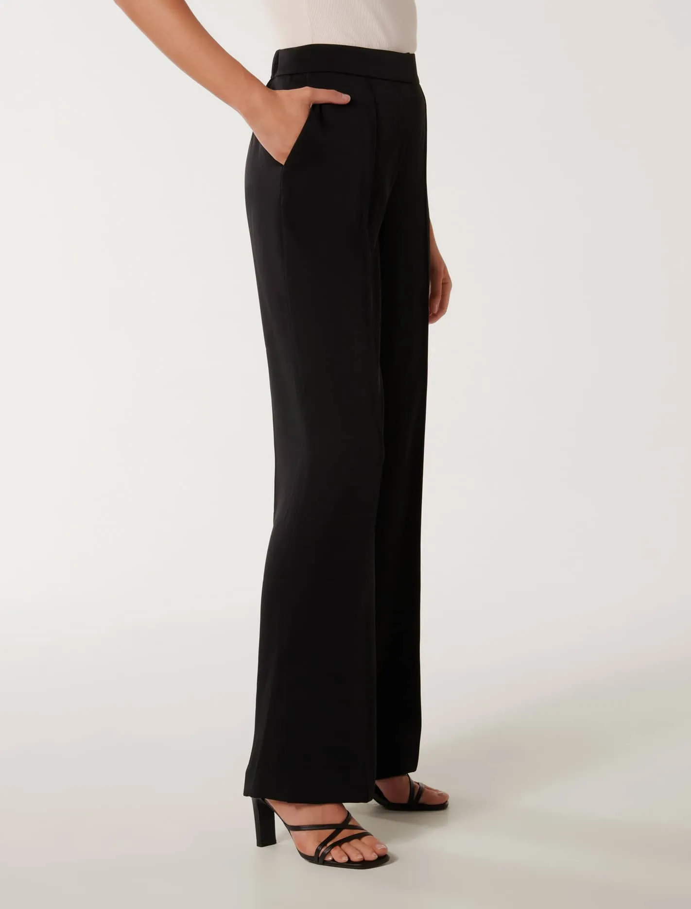 Jenna Split Hem Straight Leg Pants