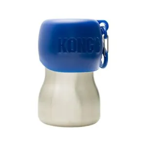 Kong H2O Insulated Stainless Steel Travel Pet Water Bottle - Blue - 9.5 Oz