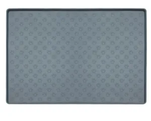 L 61*41cm gray Foldable silicone pet food mat, easy to clean and waterproof car pet mat AZ16045
