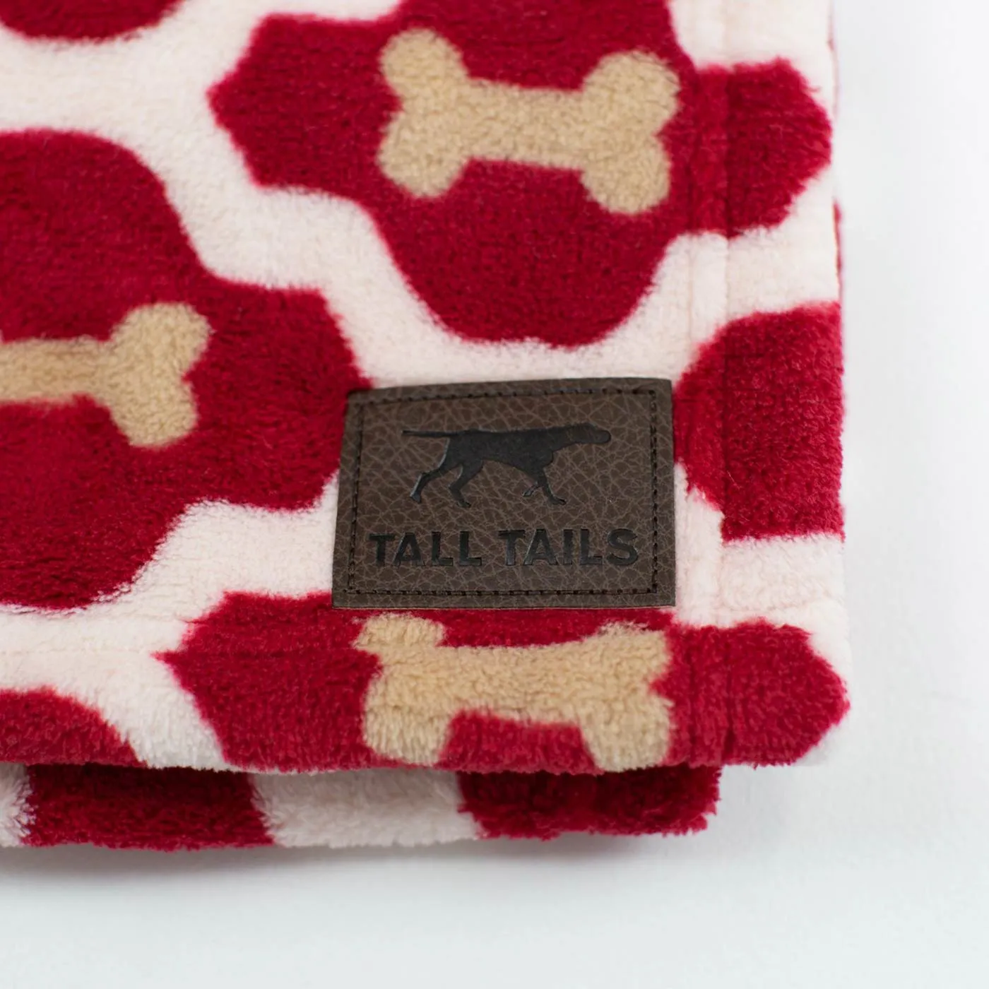 Tall Tails Red Bone Fleece Pet Blanket