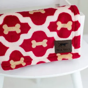 Tall Tails Red Bone Fleece Pet Blanket